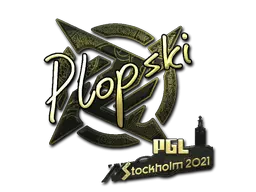 Sticker | Plopski (Gold) | Stockholm 2021