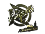 Sticker | Plopski (Gold) | Stockholm 2021