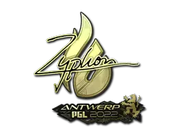 Sticker | Zyphon (Gold) | Antwerp 2022 Sticker | Zyphon (Gold) | Antwerp 2022