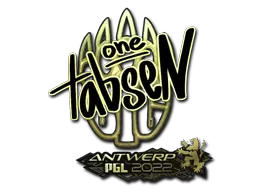 Sticker | tabseN (Gold) | Antwerp 2022 Sticker | tabseN (Gold) | Antwerp 2022