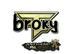 Sticker | broky (Gold) | Antwerp 2022 Sticker | broky (Gold) | Antwerp 2022