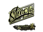 Sticker | s1mple (Gold) | Antwerp 2022