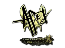 Sticker | apEX (Gold) | Antwerp 2022 Sticker | apEX (Gold) | Antwerp 2022