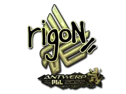 Sticker | rigoN (Gold) | Antwerp 2022 Sticker | rigoN (Gold) | Antwerp 2022