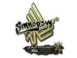 Sticker | sinnopsyy (Gold) | Antwerp 2022 Sticker | sinnopsyy (Gold) | Antwerp 2022