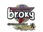 Sticker | broky (Glitter, Champion) | Antwerp 2022