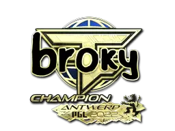 Sticker | broky (Gold, Champion) | Antwerp 2022 Sticker | broky (Gold, Champion) | Antwerp 2022
