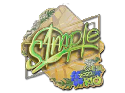 Sticker | s1mple (Holo) | Rio 2022 Sticker | s1mple (Holo) | Rio 2022