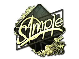 Sticker | s1mple (Gold) | Rio 2022 Sticker | s1mple (Gold) | Rio 2022