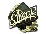 Sticker | s1mple (Gold) | Rio 2022