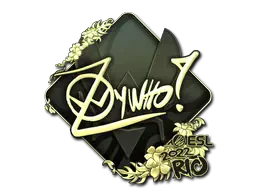 Sticker | ZywOo (Gold) | Rio 2022 Sticker | ZywOo (Gold) | Rio 2022