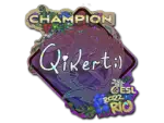 Sticker | qikert (Glitter, Champion) | Rio 2022