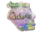 Sticker | qikert (Holo, Champion) | Rio 2022