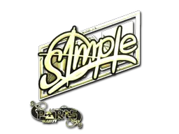 Sticker | s1mple (Gold) | Paris 2023