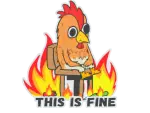 Sticker | This Is Fine (Chicken)