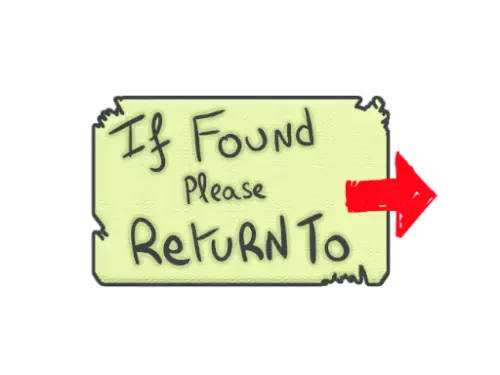 Sticker | Please Return To Sticker | Please Return To
