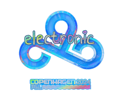 Sticker | electronic (Holo) | Copenhagen 2024 Sticker | electronic (Holo) | Copenhagen 2024