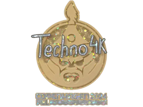 Sticker | Techno4K (Glitter) | Copenhagen 2024 Sticker | Techno4K (Glitter) | Copenhagen 2024