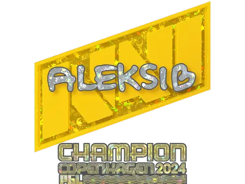 Sticker | Aleksib (Glitter, Champion) | Copenhagen 2024 Sticker | Aleksib (Glitter, Champion) | Copenhagen 2024