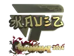 Sticker | kauez (Gold) | Shanghai 2024