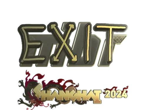 Sticker | exit (Gold) | Shanghai 2024 Sticker | exit (Gold) | Shanghai 2024