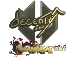 Sticker | decenty (Gold) | Shanghai 2024