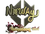 Sticker | noway (Gold) | Shanghai 2024