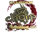 Sticker | chopper (Gold, Champion) | Shanghai 2024