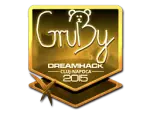 Sticker | GruBy (Gold) | Cluj-Napoca 2015