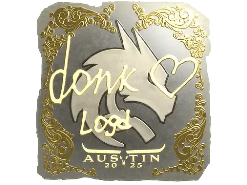 Sticker | donk (Gold) | Austin 2025 Sticker | donk (Gold) | Austin 2025