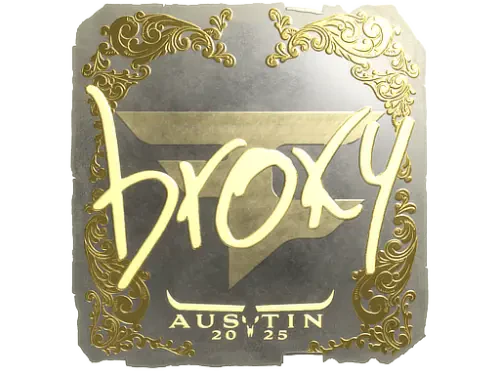 Sticker | broky (Gold) | Austin 2025 Sticker | broky (Gold) | Austin 2025