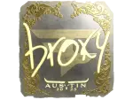Sticker | broky (Gold) | Austin 2025