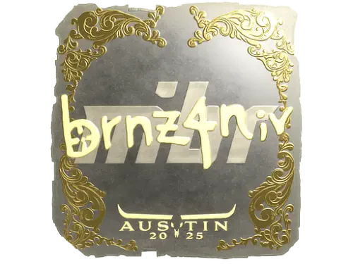 Sticker | brnz4n (Gold) | Austin 2025