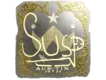 Sticker | susp (Gold) | Austin 2025