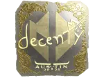Sticker | decenty (Gold) | Austin 2025