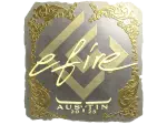 Sticker | efire (Gold) | Austin 2025