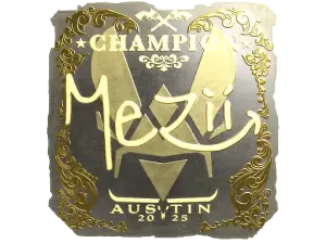 Sticker | mezii (Gold, Champion) | Austin 2025