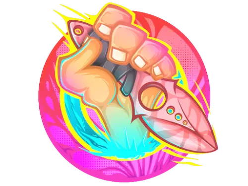 Sticker | Skelly Stabby Sticker | Skelly Stabby
