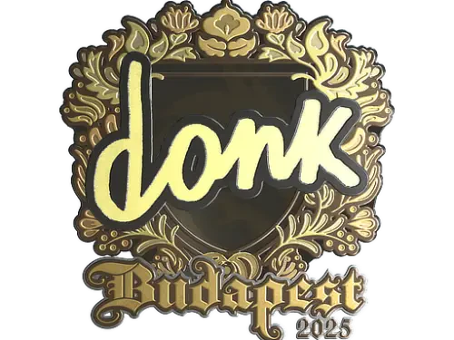 Sticker | donk (Gold) | Budapest 2025 Sticker | donk (Gold) | Budapest 2025