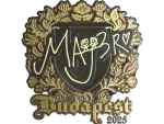 Sticker | MAJ3R (Gold) | Budapest 2025