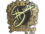 Sticker | siuhy (Gold) | Budapest 2025