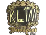 Sticker | kl1m (Gold) | Budapest 2025