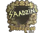 Sticker | saadzin (Gold) | Budapest 2025