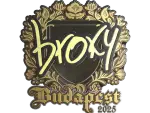 Sticker | broky (Gold) | Budapest 2025