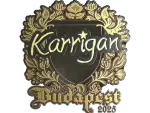 Sticker | karrigan (Gold) | Budapest 2025