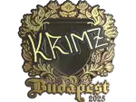 Sticker | KRIMZ (Gold) | Budapest 2025
