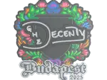 Sticker | decenty (Embroidered) | Budapest 2025