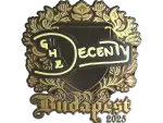 Sticker | decenty (Gold) | Budapest 2025