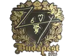 Sticker | zevy (Gold) | Budapest 2025