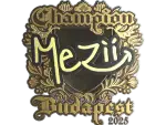 Sticker | mezii (Gold, Champion) | Budapest 2025